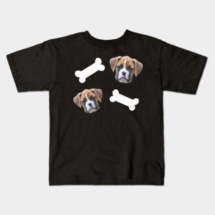 Cute Flashy Fawn Boxer Puppy Gifts Kids T-Shirt